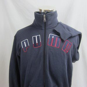 Puma XL Cotton/Poly Full Zip Blue/Navy Embroidered